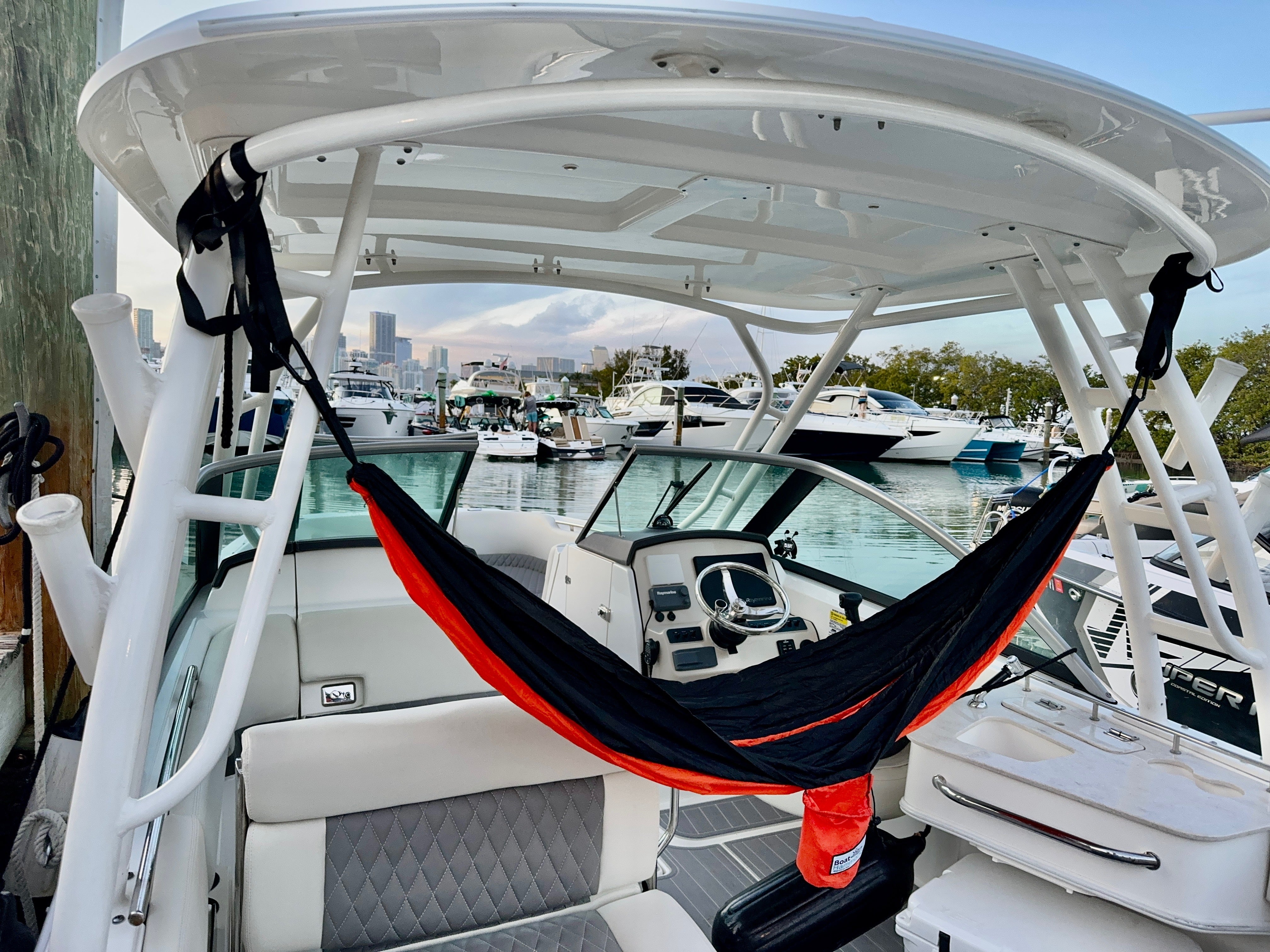 Boat Hammock | Orange & Black